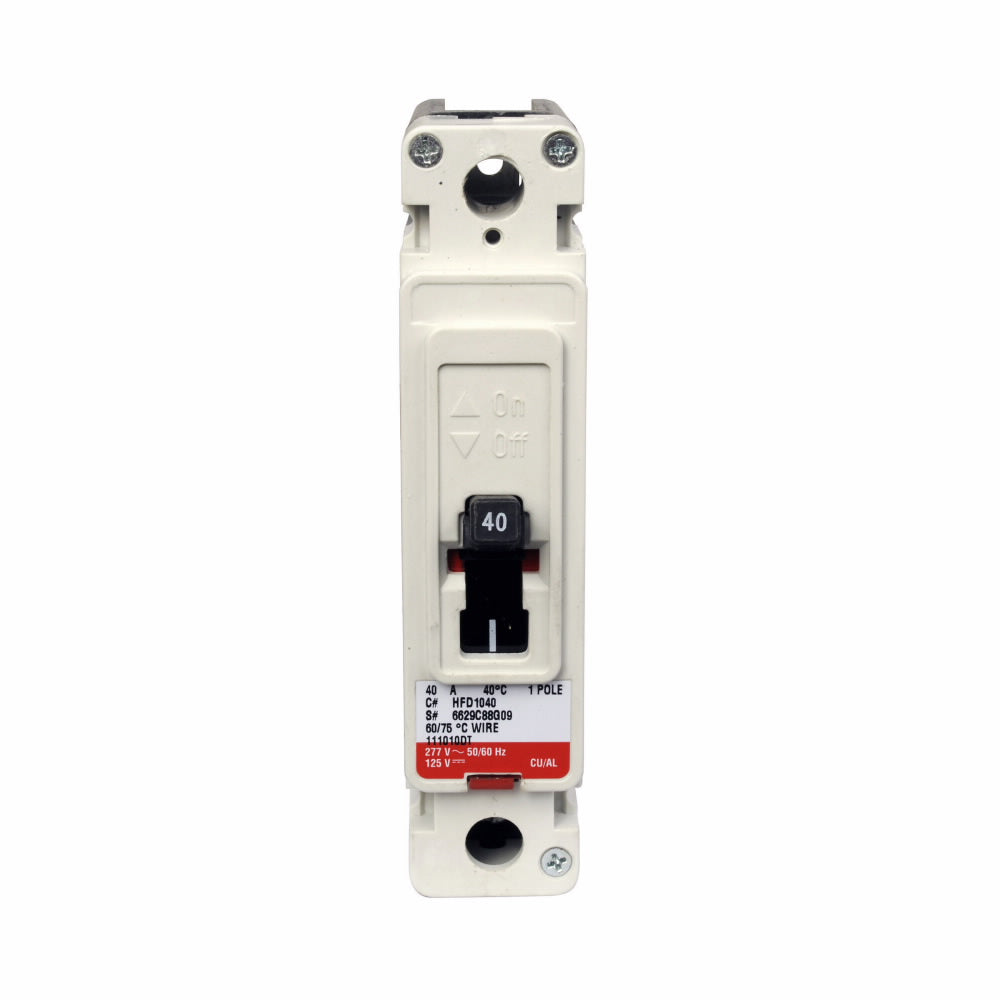 HFD1030L | Eaton Cutler-Hammer 30A 1-Pole Molded Case Circuit Breaker 277VAC 65kA