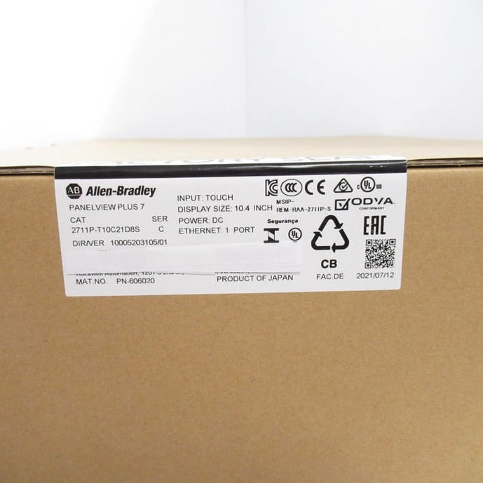 2711P-T10C21D8S | Allen-Bradley PanelView Plus 7 Color Touch 10, Ethernet, 24VDC