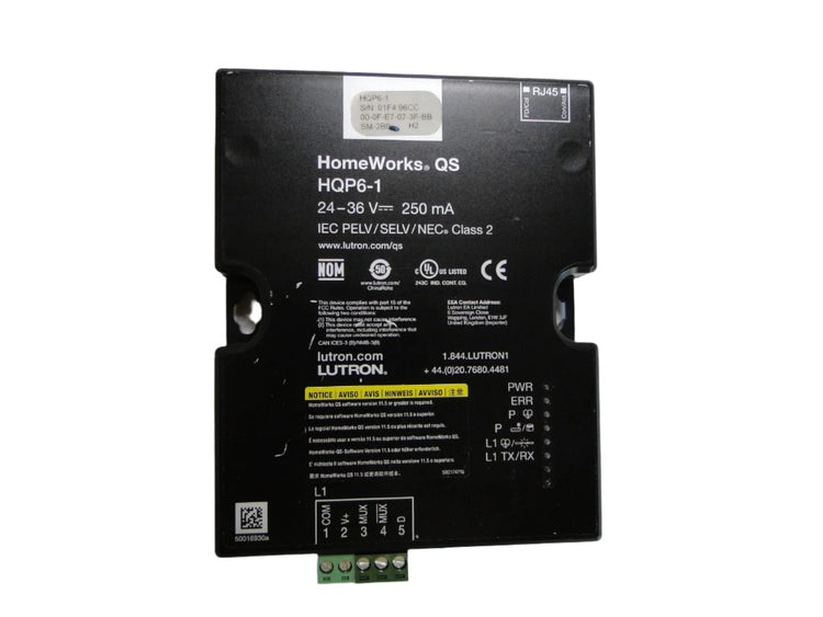 HQP6-1 | Lutron HomeWorks QS 1-Link Processor with Ethernet & RS485 System Integration