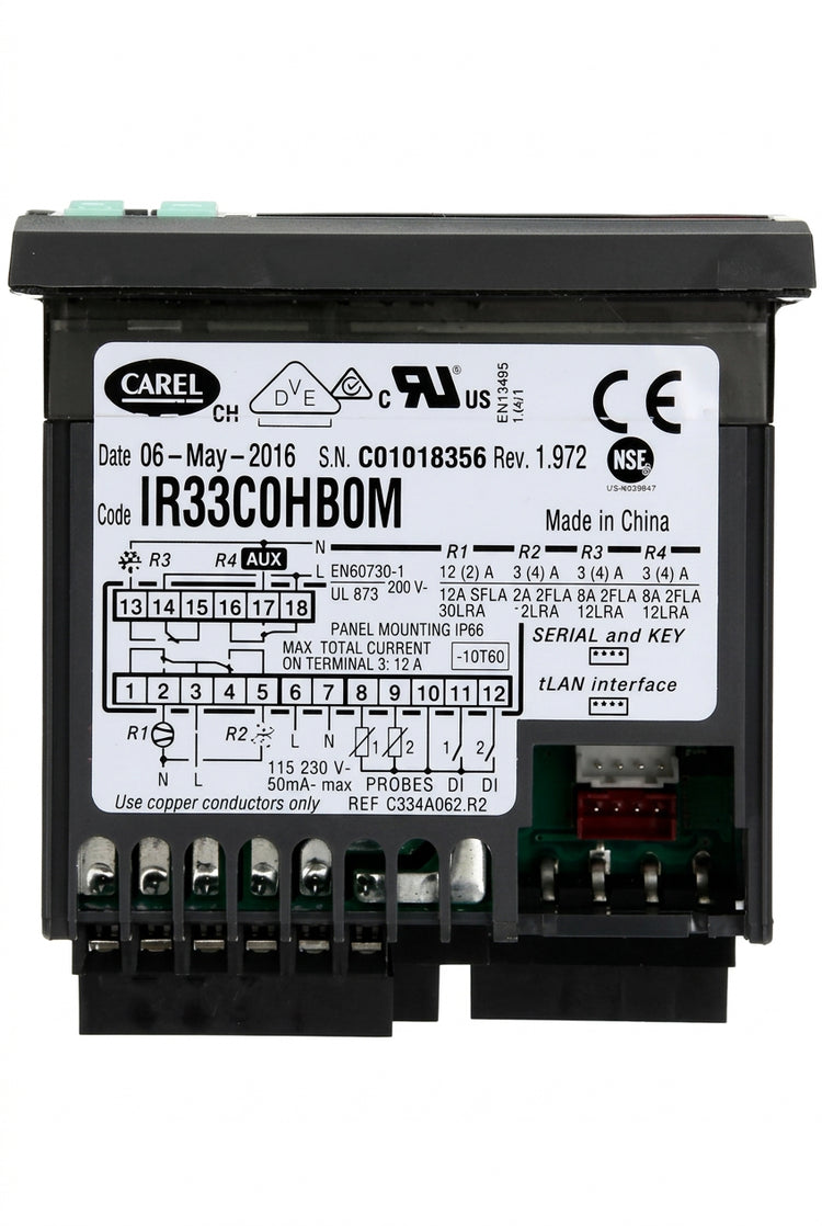 Carel IR33C0HB0M Refrigeration Temperature Controller 115/230VAC