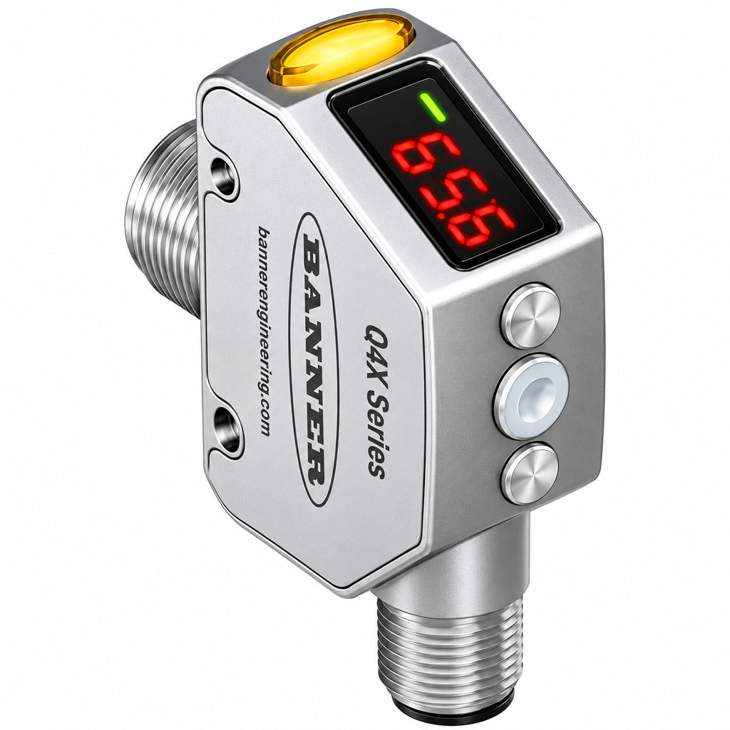 Banner Engineering Q4XTKLAF300-Q8 300mm Rugged Laser Distance Sensor