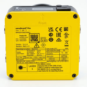 Sick NANS3-CAAZ30AN1 nanoScan3 Pro I/O Safety Laser Scanner without System Connector