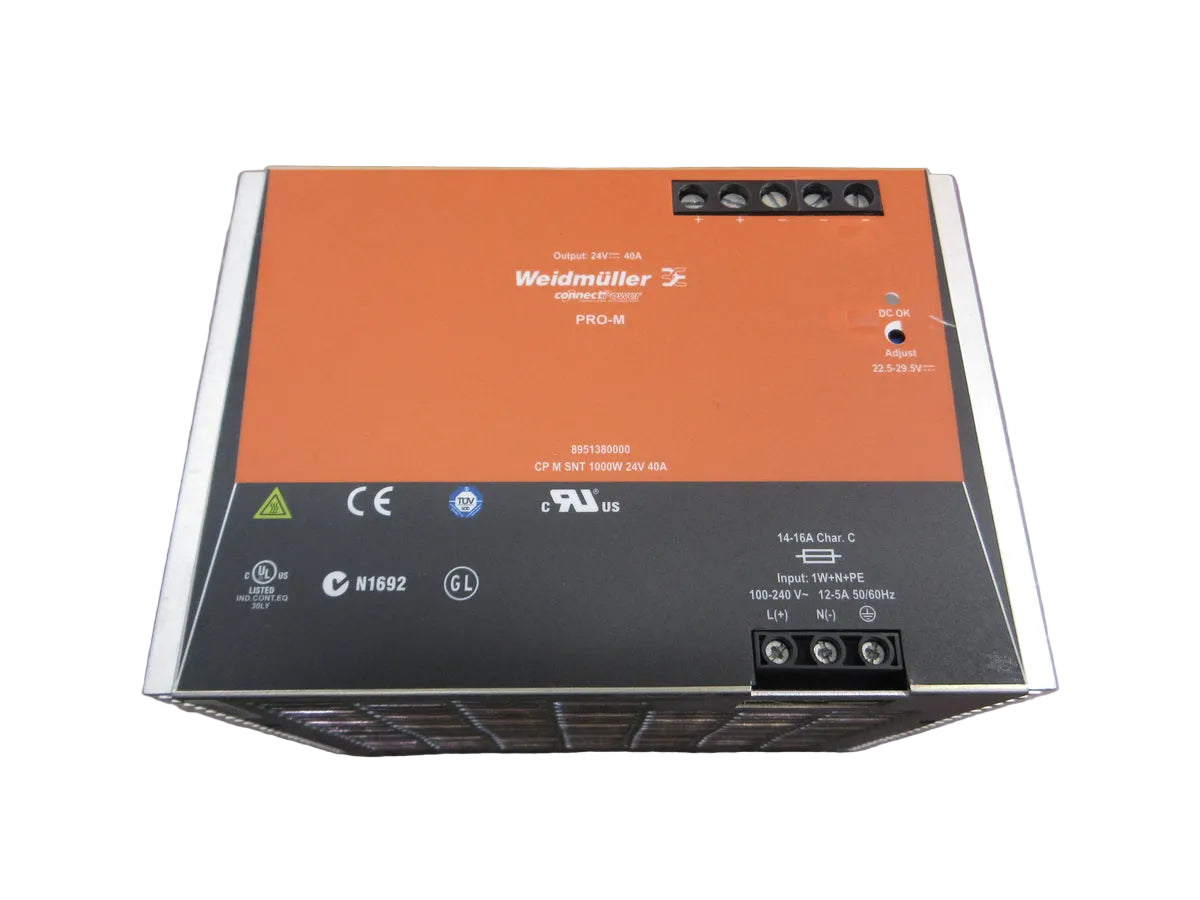 Weidmuller 8951380000 CP M 24V DC 1000W 40A Power Supply