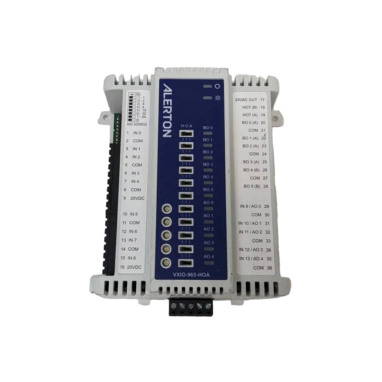 Alerton VXIO-965-HOA Controller Module 207VA with Hand-Off-Auto Control for Building Automation