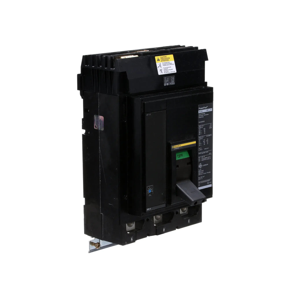 Square D MJA36500 PowerPact M 500 Ampere Three-Pole 600 Volt Molded Case Circuit Breaker