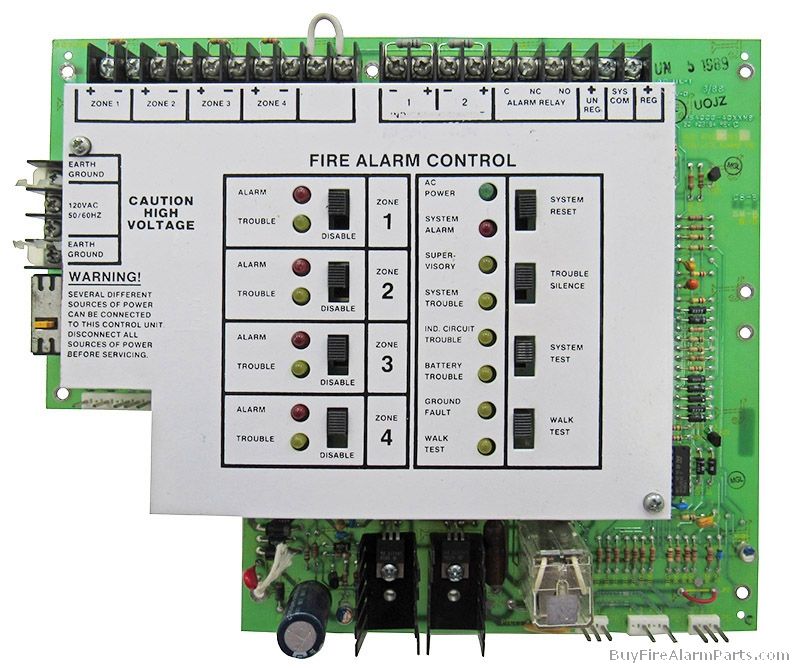 Fire-Lite MS-4012 12V 4-Zone Conventional Fire Alarm Control Panel