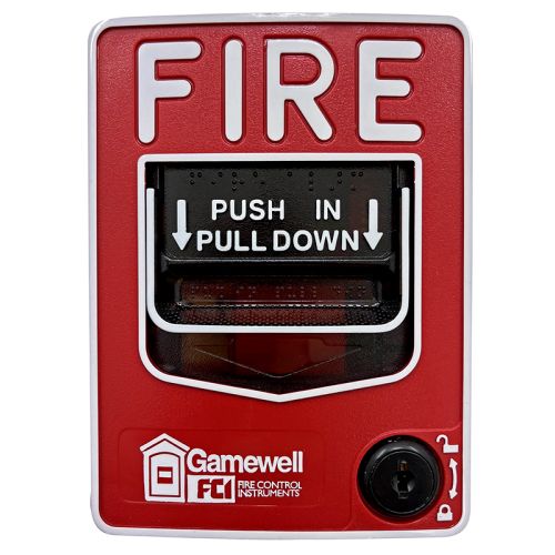 MS95-DL| Gamewell-FCI Addressable XP95 Dual-Action Manual Pull Station with Key