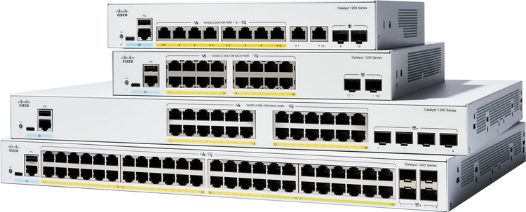 Cisco C1200-16P-2G 16-Port Gigabit PoE+ Layer 3 Managed Network Switch