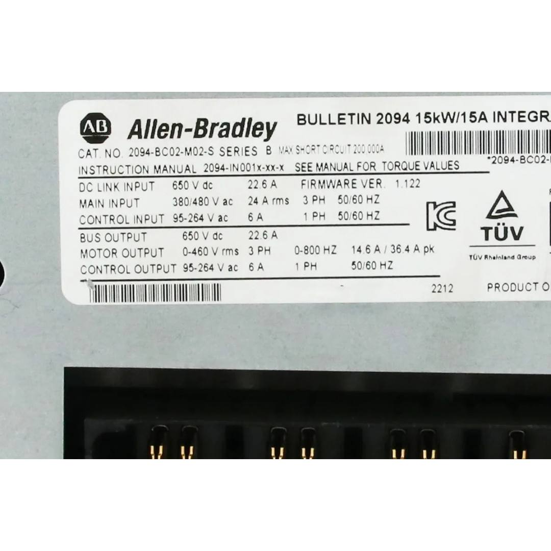 2094-BC02-M02-S | Allen-Bradley Integrated Axis Module 400/460V 15kW 15A w/Safety