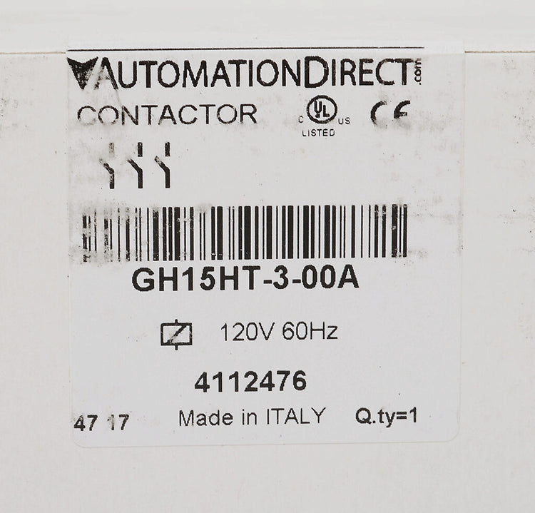 GH15HT-3-00A | Automation Direct GH15 50A 3-Pole IEC Magnetic Contactor