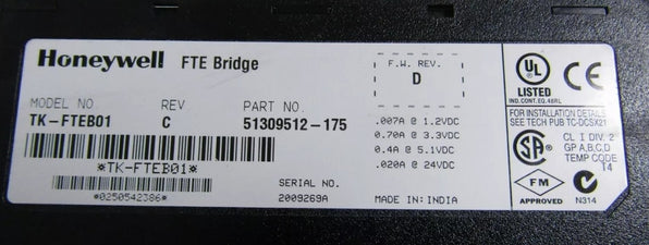TK-FTEB01 | Honeywell ControlLogix FTE Ethernet Bridge Module