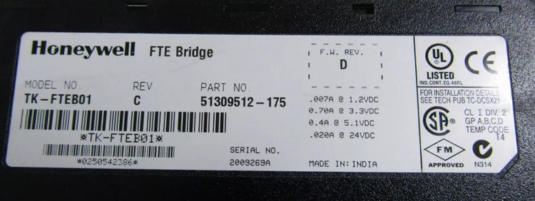 TK-FTEB01 | Honeywell ControlLogix FTE Ethernet Bridge Module