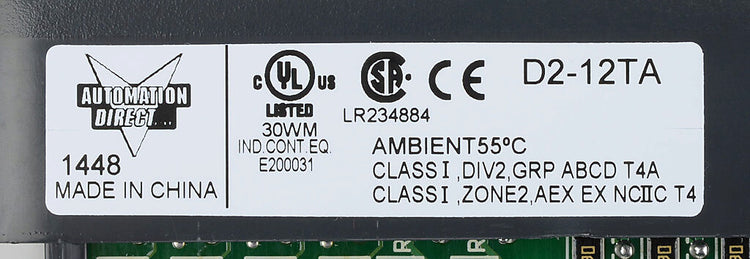 D2-12TA | Automation Direct DL205 12-Point 24–120VAC Discrete Output Module