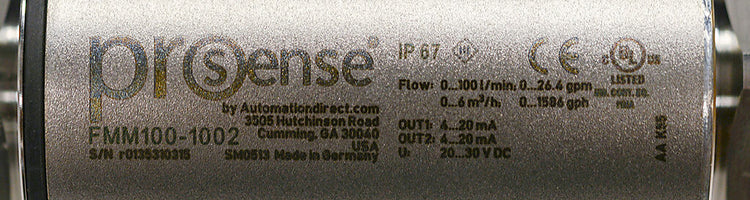 FMM100-1002 | Automation Direct ProSense 1in NPT Magnetic Flow Meter 0–26.4 GPM
