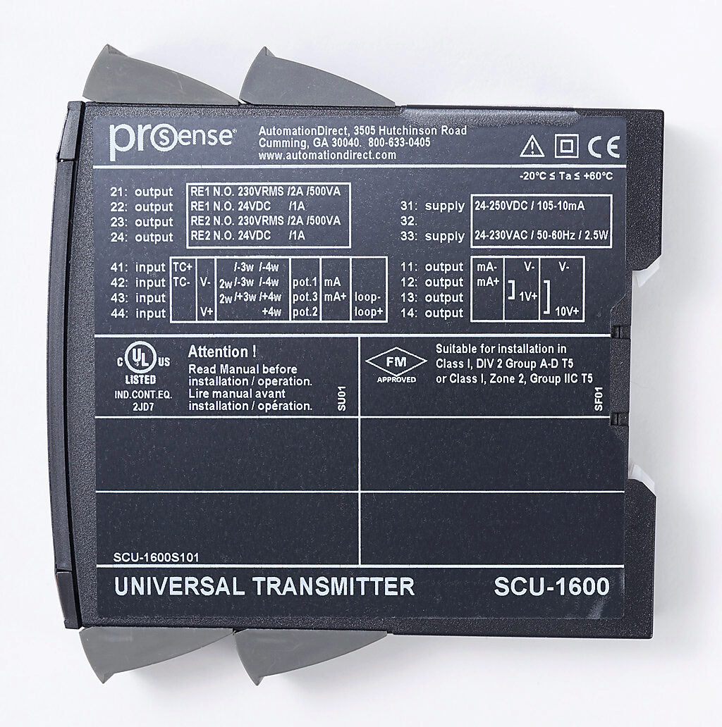 SCU-1600 | Automation Direct ProSense Isolated Universal Signal Conditioner