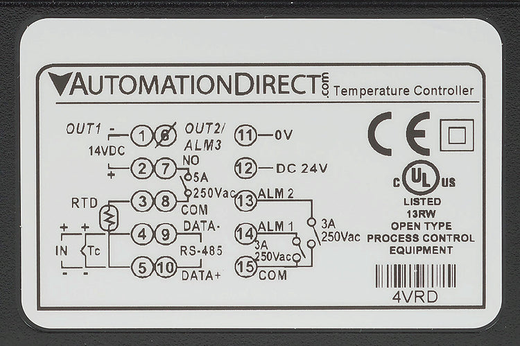 SL4848-VR-D | Automation Direct SOLO 1/16 DIN 24VDC Temperature Controller