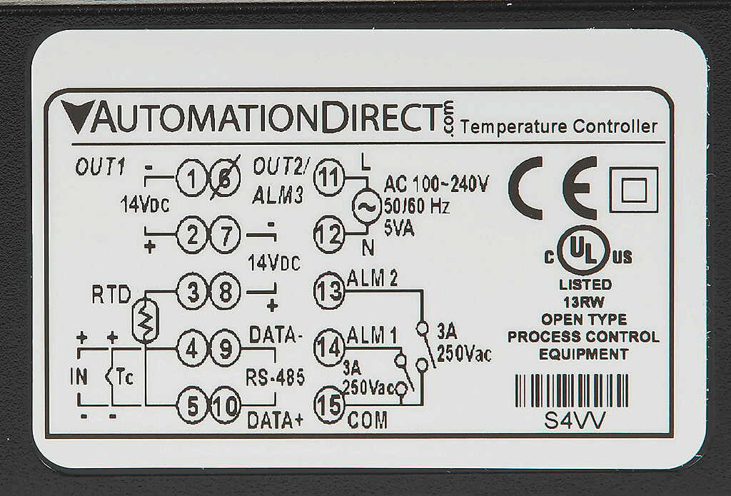 SL4848-VV | Automation Direct SOLO 1/16 DIN PID Temperature Controller
