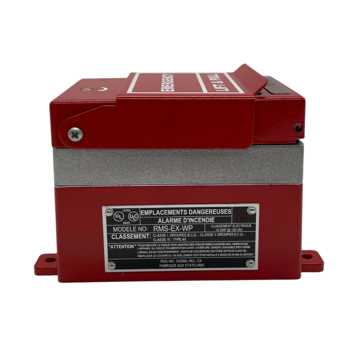 Potter RMS-6T-EXP-WP Explosion-Proof Weatherproof Fire Alarm Pull Station