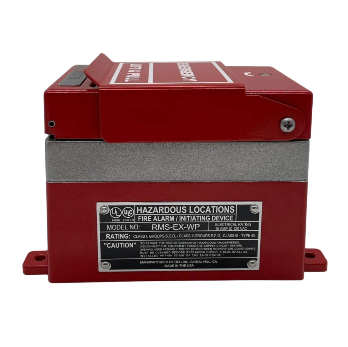 Potter RMS-6T-EXP-WP Explosion-Proof Weatherproof Fire Alarm Pull Station