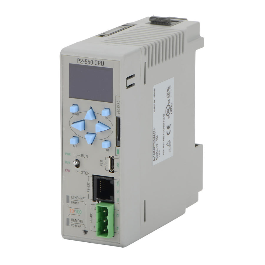 P2-550 | Automation Direct Productivity2000 CPU Module with 50 MB Memory and Dual Ethernet
