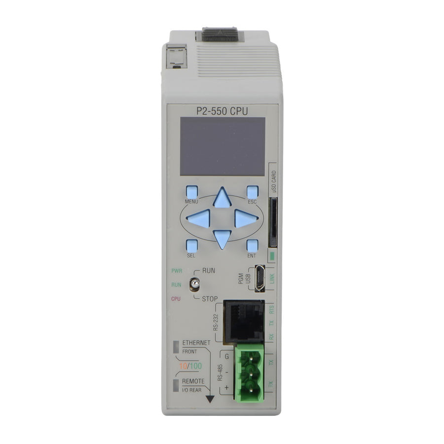 P2-550 | Automation Direct Productivity2000 CPU Module with 50 MB Memory and Dual Ethernet