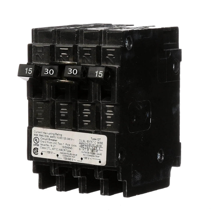 Q21530CT | Siemens 30 Amp Quad Circuit Breaker