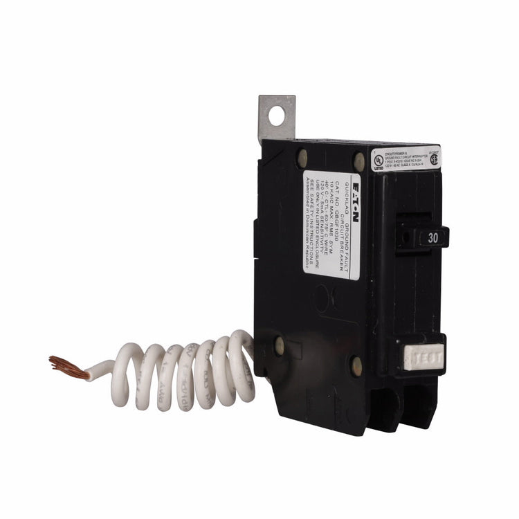QBHGF1030 | Eaton 30A 1-Pole 120V Ground Fault Circuit Breaker, Bolt-On, 22kAIC