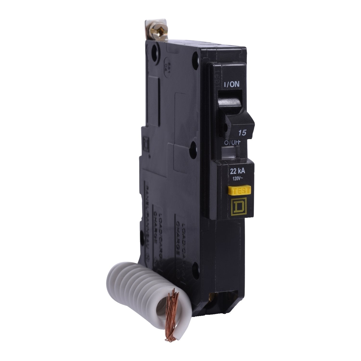 QOB115VHGFI | Square D 15A 1-Pole 120V GFCI Bolt-On Circuit Breaker 22kAIC