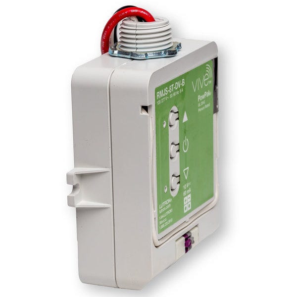 RMJS-8T-DV-B | Lutron Vive PowPak 0–10V Dimming Module for RF Control of Fluorescent Ballasts or LED Drivers, 120–277 V