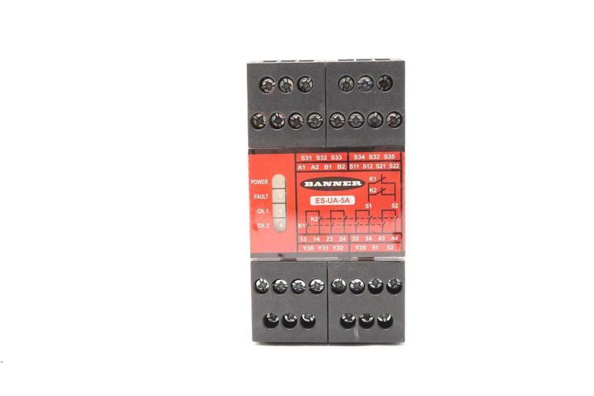Banner Engineering ES-UA-5A Safety Relay Module for E-Stop and Interlock