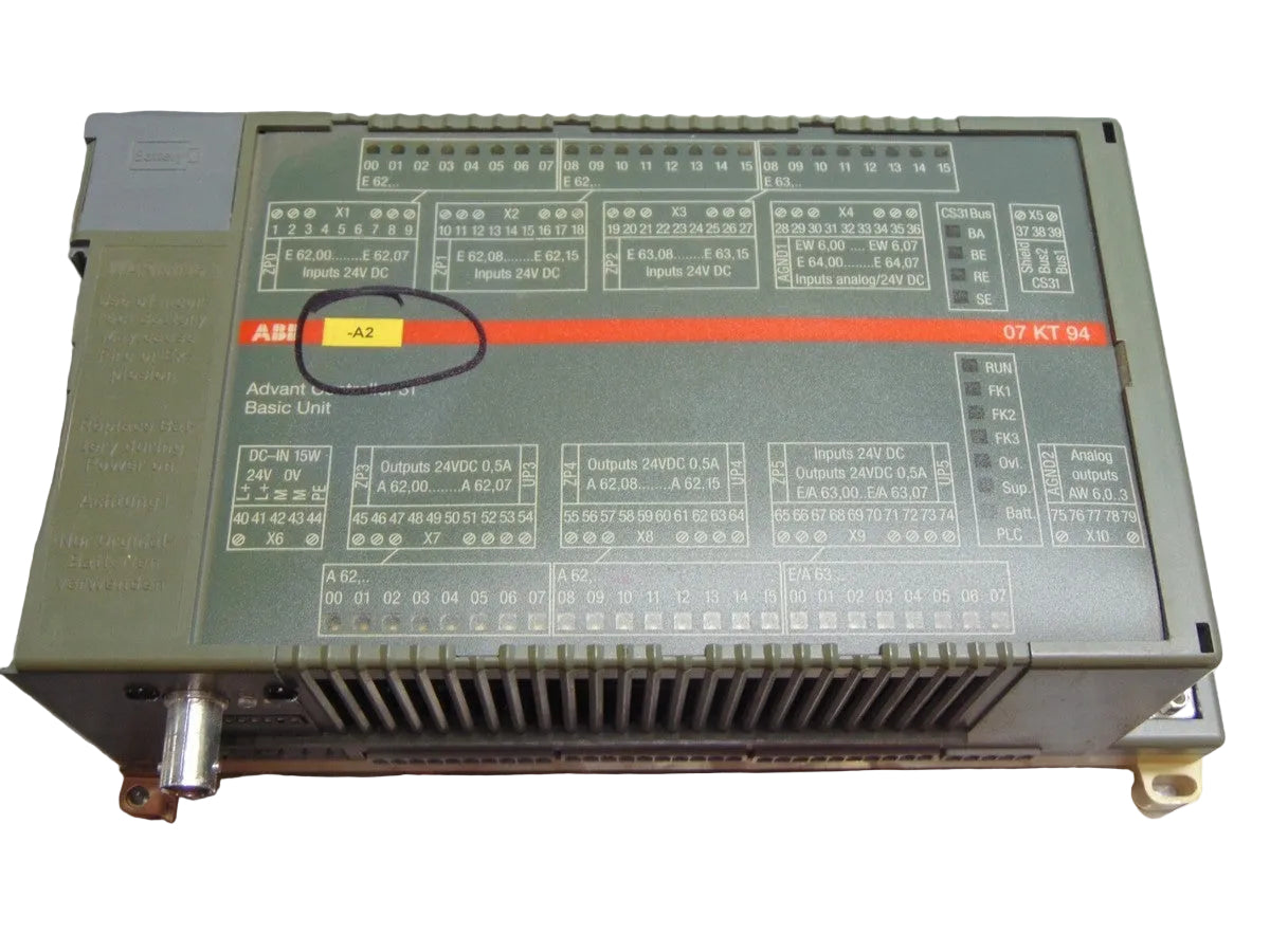 ABB GJR5252100R0161 07KT94 Advant Controller 31 Basic Controller Unit