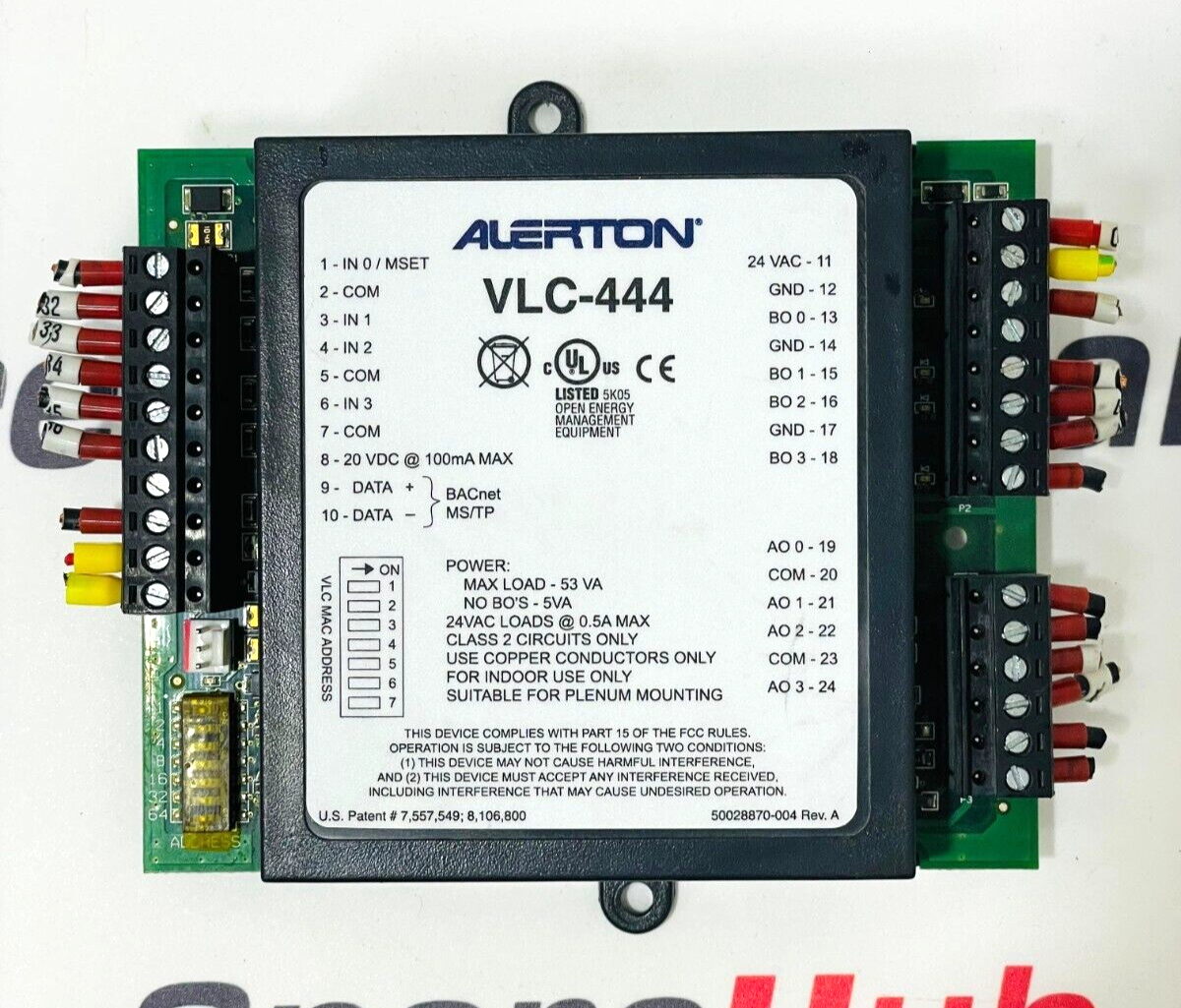 Alerton VLC-444 BACnet Field Controller with 4 Universal Inputs and 8 Outputs for Fan Coil Units