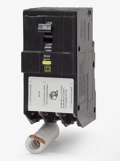 Schneider Electric QO330GFI 30A 3-Pole Ground Fault Plug-In Circuit Breaker