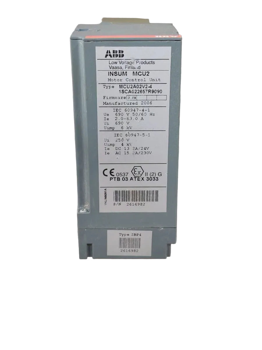 ABB MCU2A02V2-4 INSUM 2 Intelligent Motor Control Unit with Voltage Monitoring
