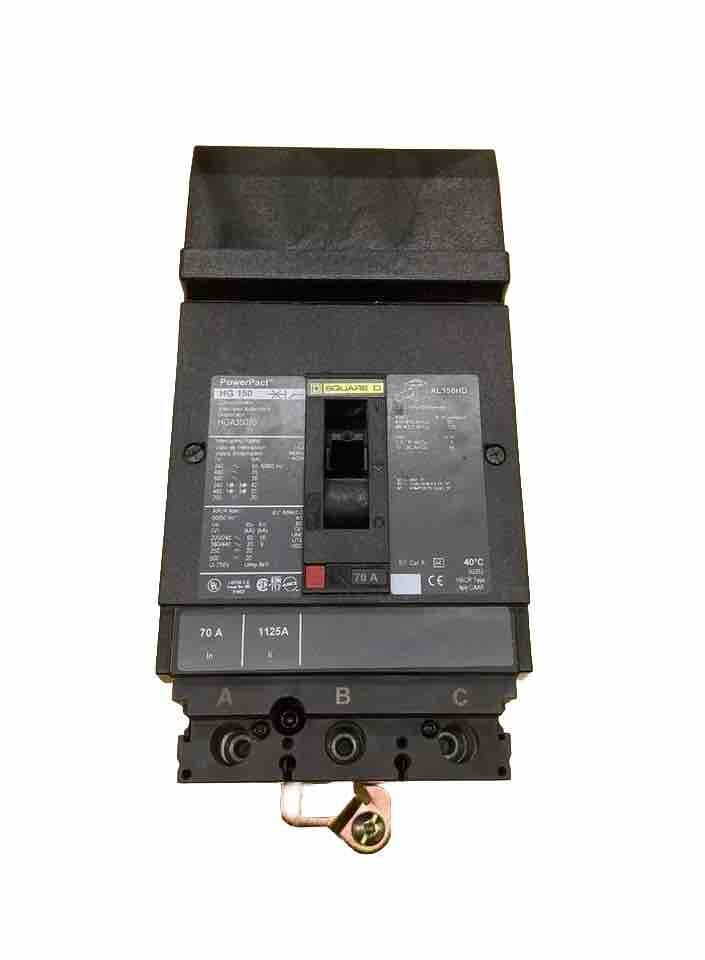 Square D HGA36070 PowerPact H-Frame 70A 3-Pole I-Line Circuit Breaker