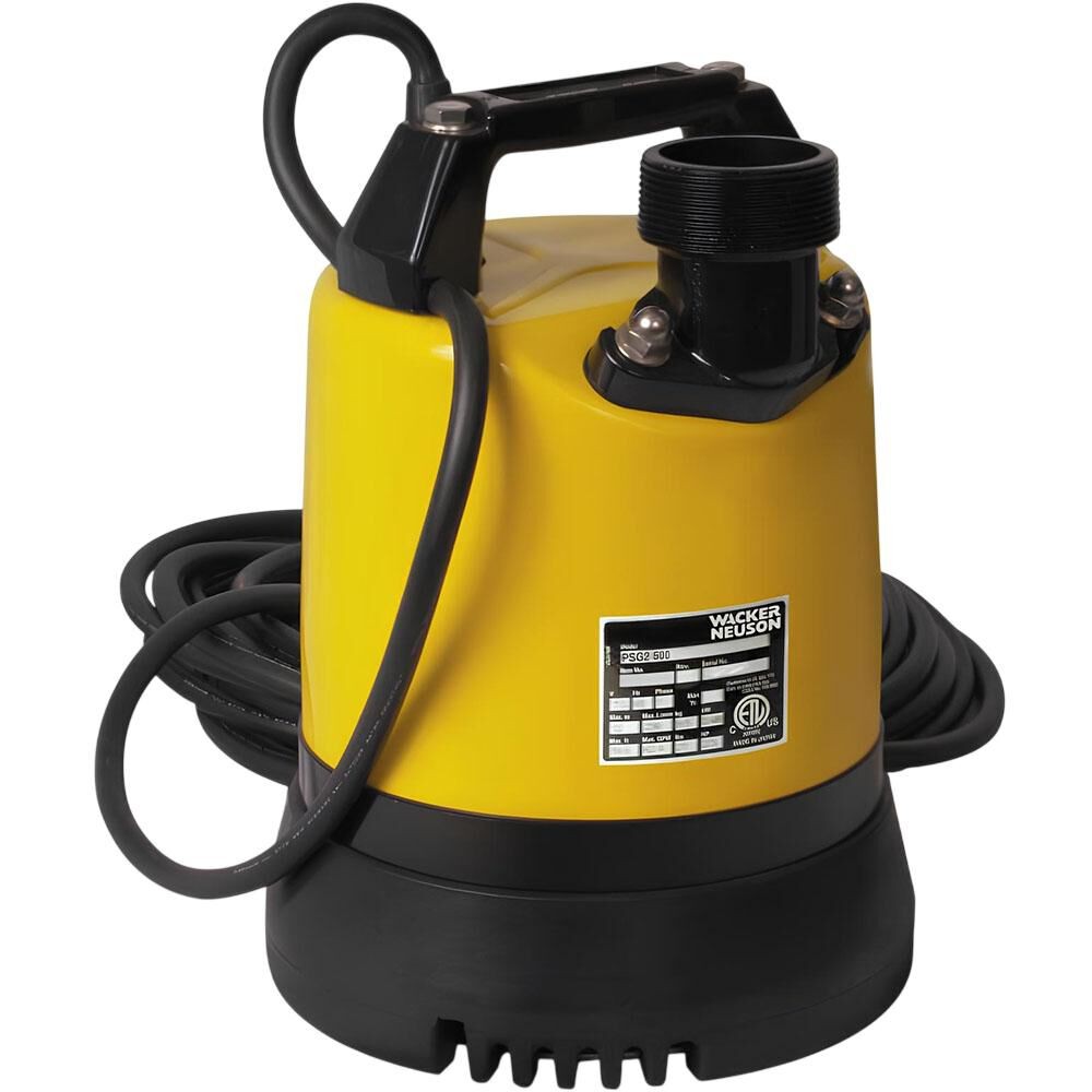 Wacker Neuson 5000620412 PSG2 500 Low-Level Submersible Pump 110V 62.4 GPM