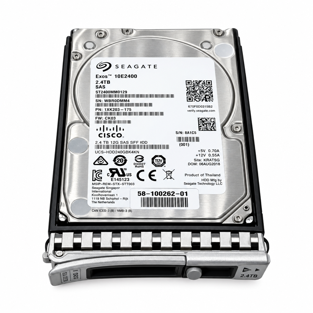 Cisco 58-100262-01 2.4TB 10K RPM SAS-3 2.5-Inch SFF Hard Drive