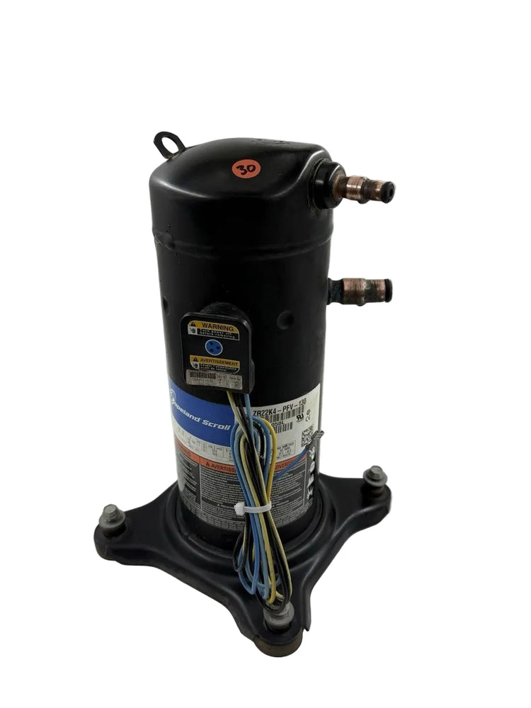Copeland ZR22K4-PFV-130 2 Ton Scroll A/C Compressor 21,000 BTU 208–230V 1PH R22/R407C