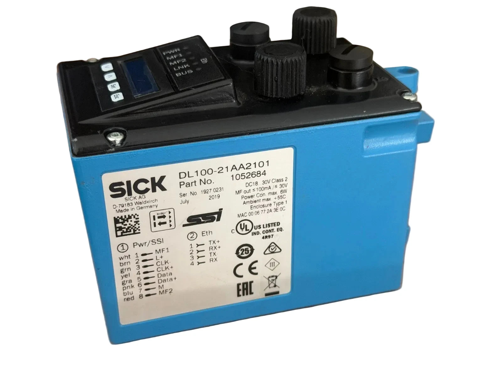 SICK DL100-21AA2101 Dx100 Long-Range Laser Distance Sensor 100 m