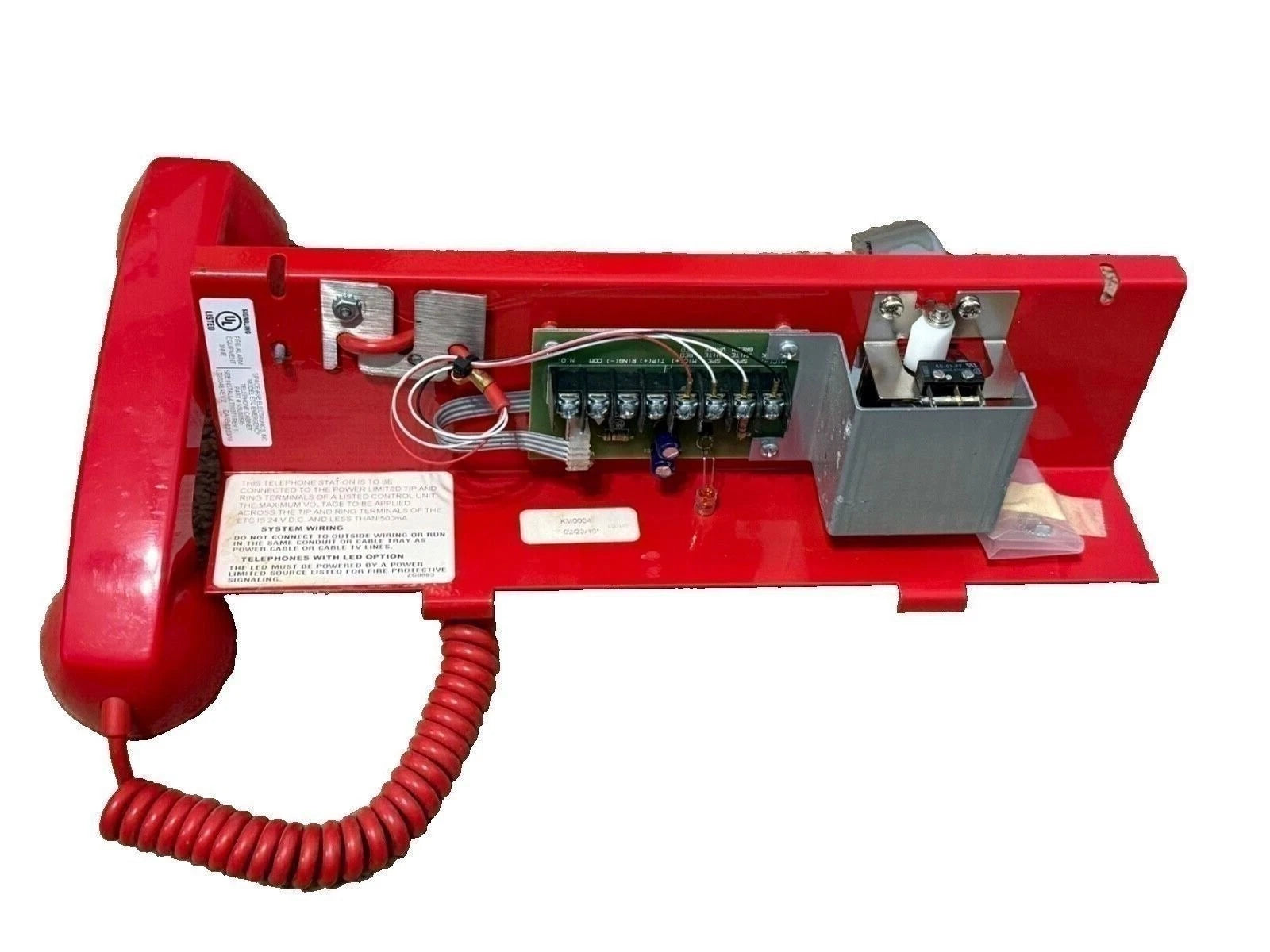 Gamewell-FCI FC00535CX Red Firefighter Telephone Handset with Coiled Cord