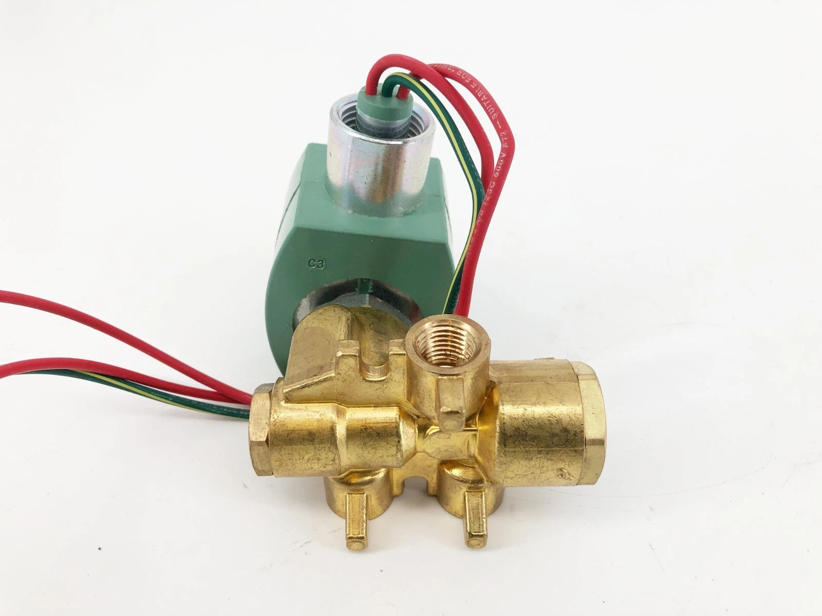 ASCO 8345H003 Series 8345 Four-Way Pilot-Operated Brass Solenoid Valve for Pneumatic Control Systems