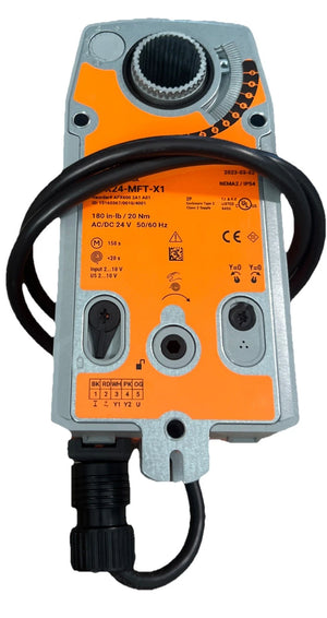 Belimo AFB24-MFT-X1 Programmable Spring Return Valve Actuator With 24 VAC/DC Power and Position Feedback