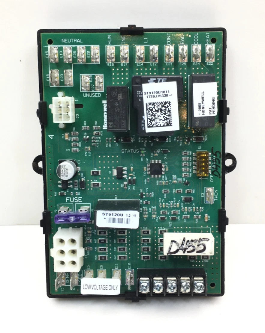 ST9120U1011 | Honeywell Universal Electronic Fan Timer Control Board for Gas Furnace Blower and Fan Sequencing