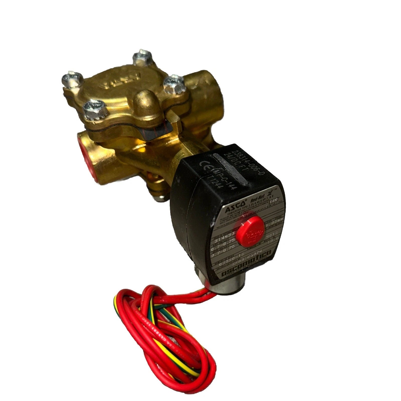 ASCO EF8316G074 RedHat 8316 3-Way 3/4-Inch Normally Closed Solenoid Valve