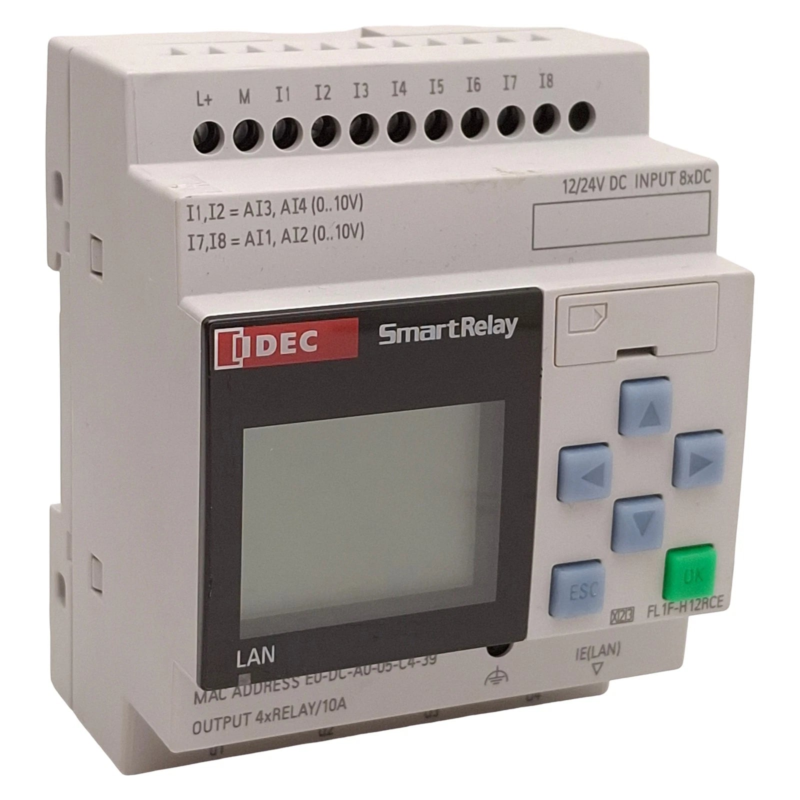 IDEC FL1F-H12RCE SmartRelay 12 I/O CPU with LCD Display