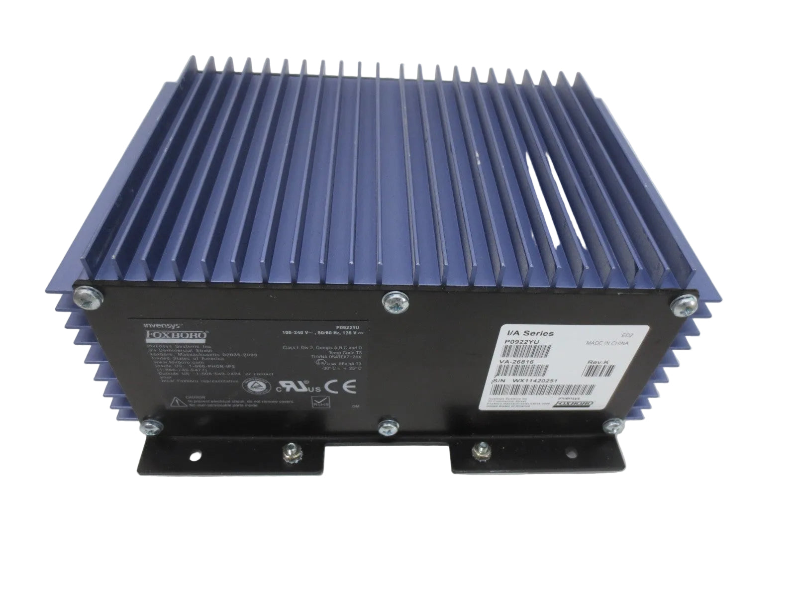Invensys FPS400-24 400W DIN Rail 24VDC Power Supply for I/A Series