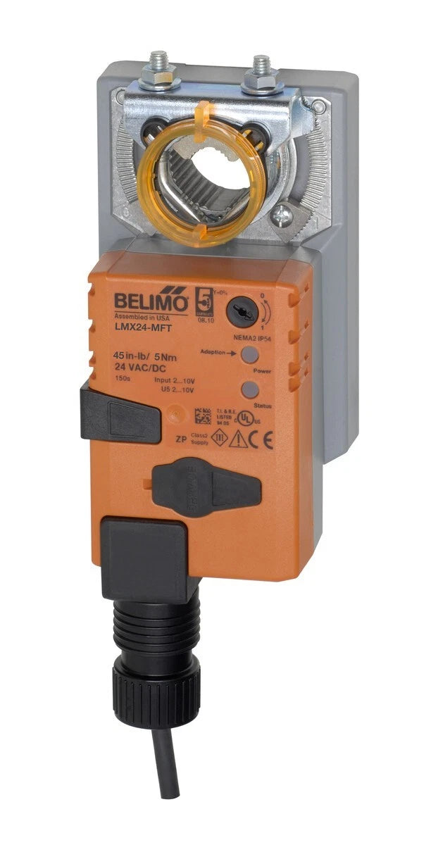 LMX24-MFT | Belimo Programmable Non Fail Safe Damper Actuator 45 In Lb 24V