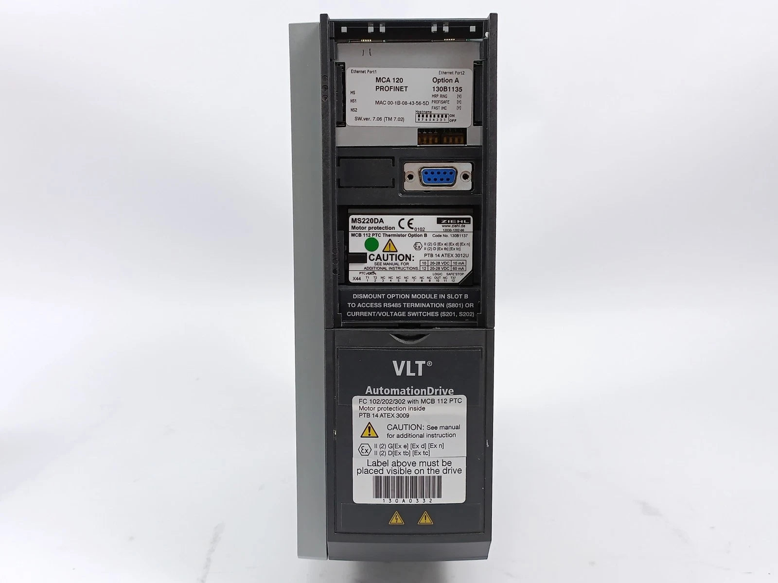 Danfoss FC-302P1K5T5E20H1 VLT AutomationDrive VFD 1.5kW 2HP 380-500V 3-Phase