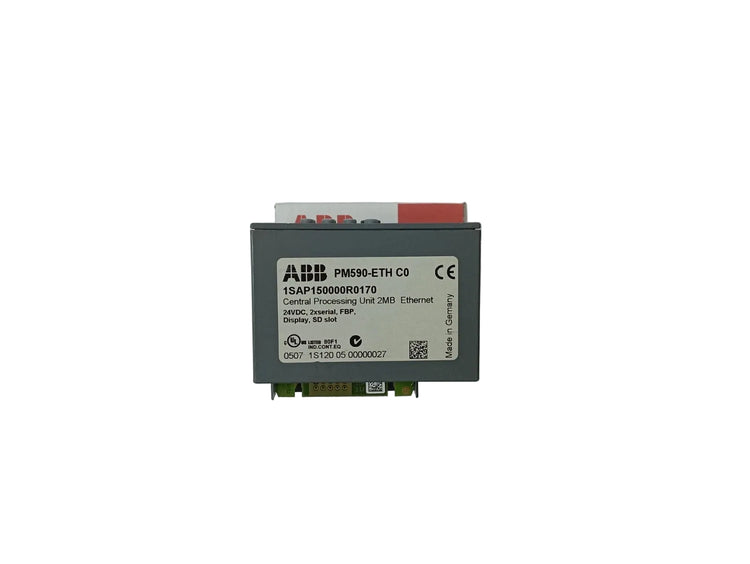 ABB 1SAP150000R0170 PM590-ETH AC500 PLC CPU Module 24VDC with Ethernet and 2MB Memory