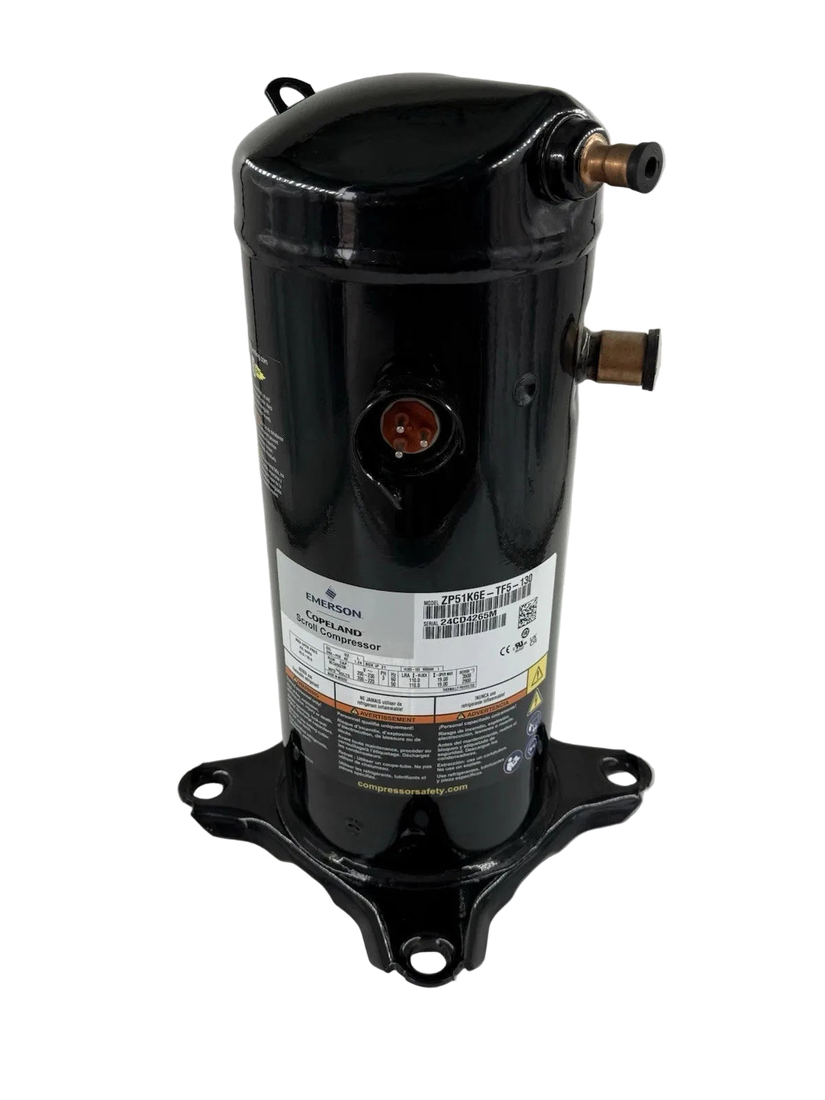 ZP51K6E-TF5-130 | Copeland Scroll Compressor 51,000 BTU R410A 208–230V 3PH